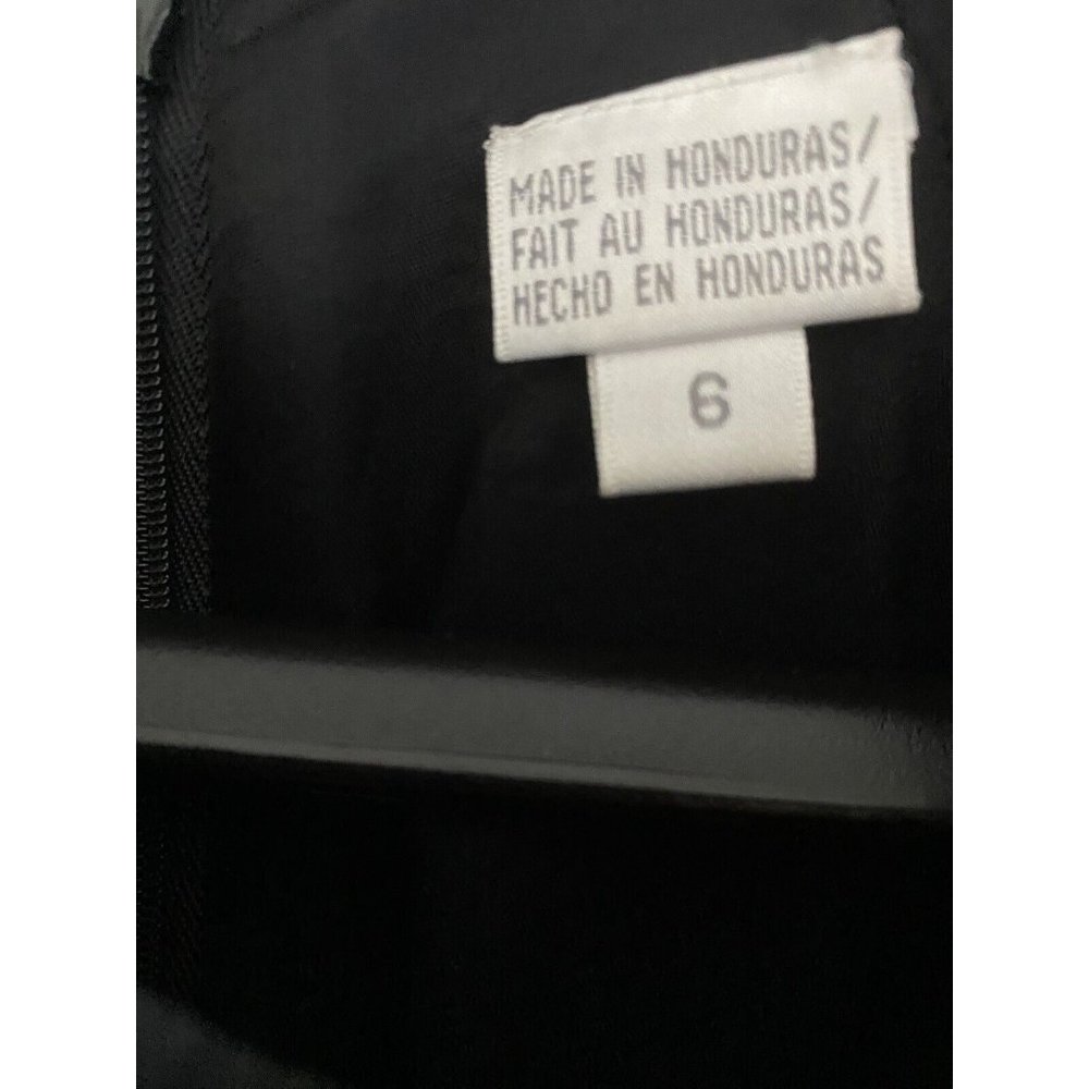 Liz Claiborne Size 6 Layered Black Dress Knee Length Professional Wedding Funera - Picture 4 of 6